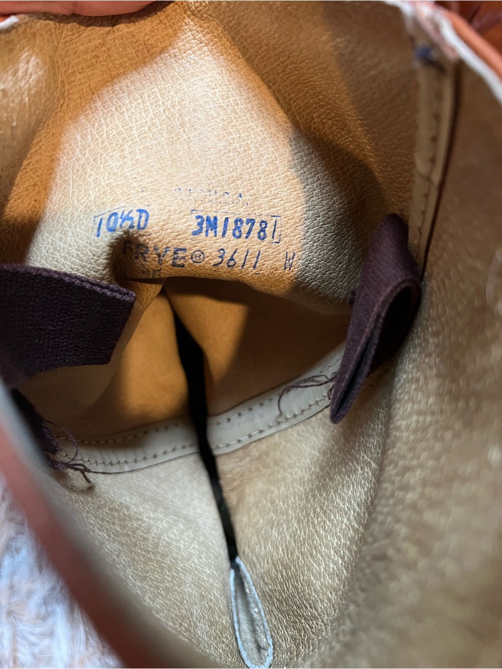 Vintage Frye Campus Boots Men’s 10.5 Cognac Brown Made in USA - Picture 5 of 5